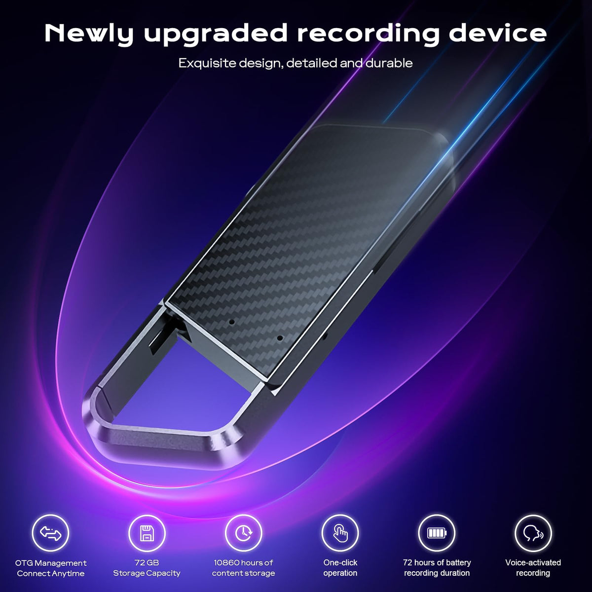 Voice Activated Recorder with Noise Reduction Portable Audio Recorder K4978