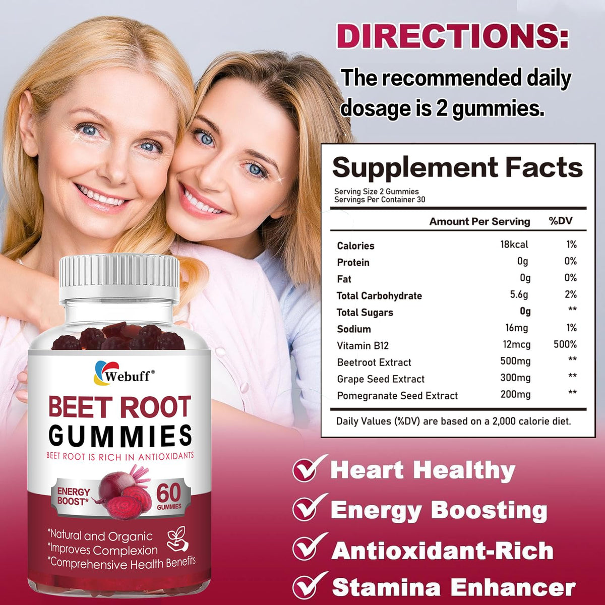 Sugar Free Beet Root Gummies L990