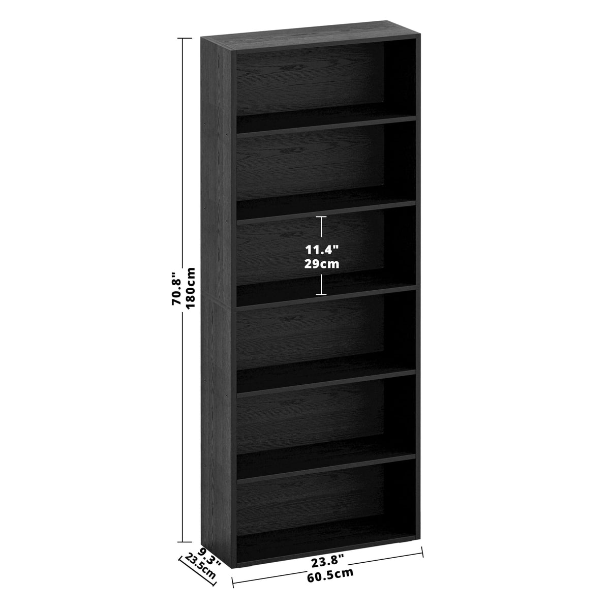 6 Tiers 70 in Tall Bookshelves and Bookcases N32798