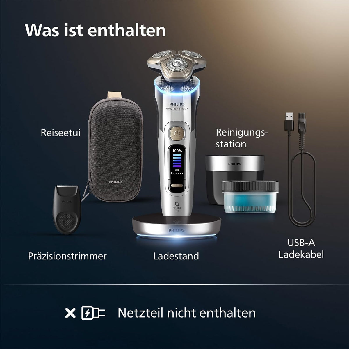 Electric Shaver Wet and Dry Razor with Trimmer Attachment T1144