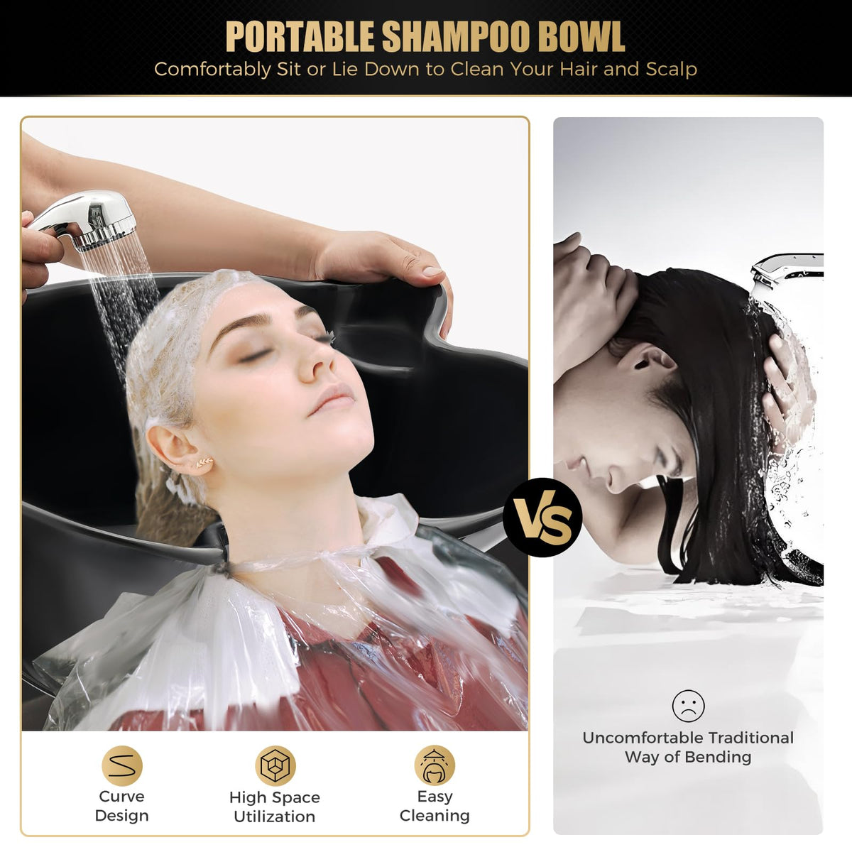 Portable Plastic Shampoo Unit with 2 Water Buckets O318