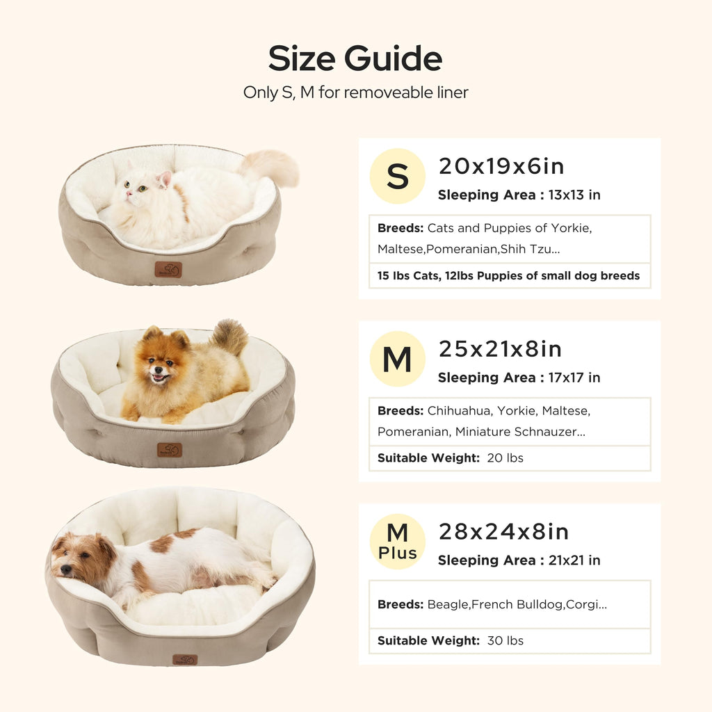Small Washable Round Dog Bed D416786