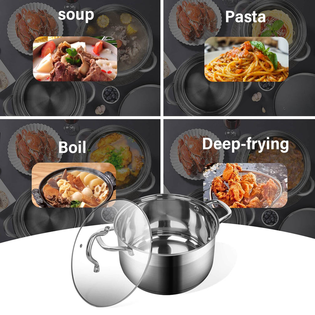 10 Quart Stainless Steel Stock Pot with Lid C8638