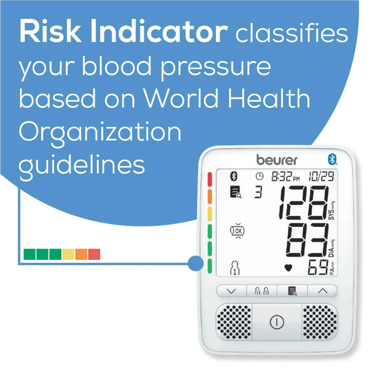 Upper Arm Blood Pressure Monitor with Bluetooth and Talking Function J5507