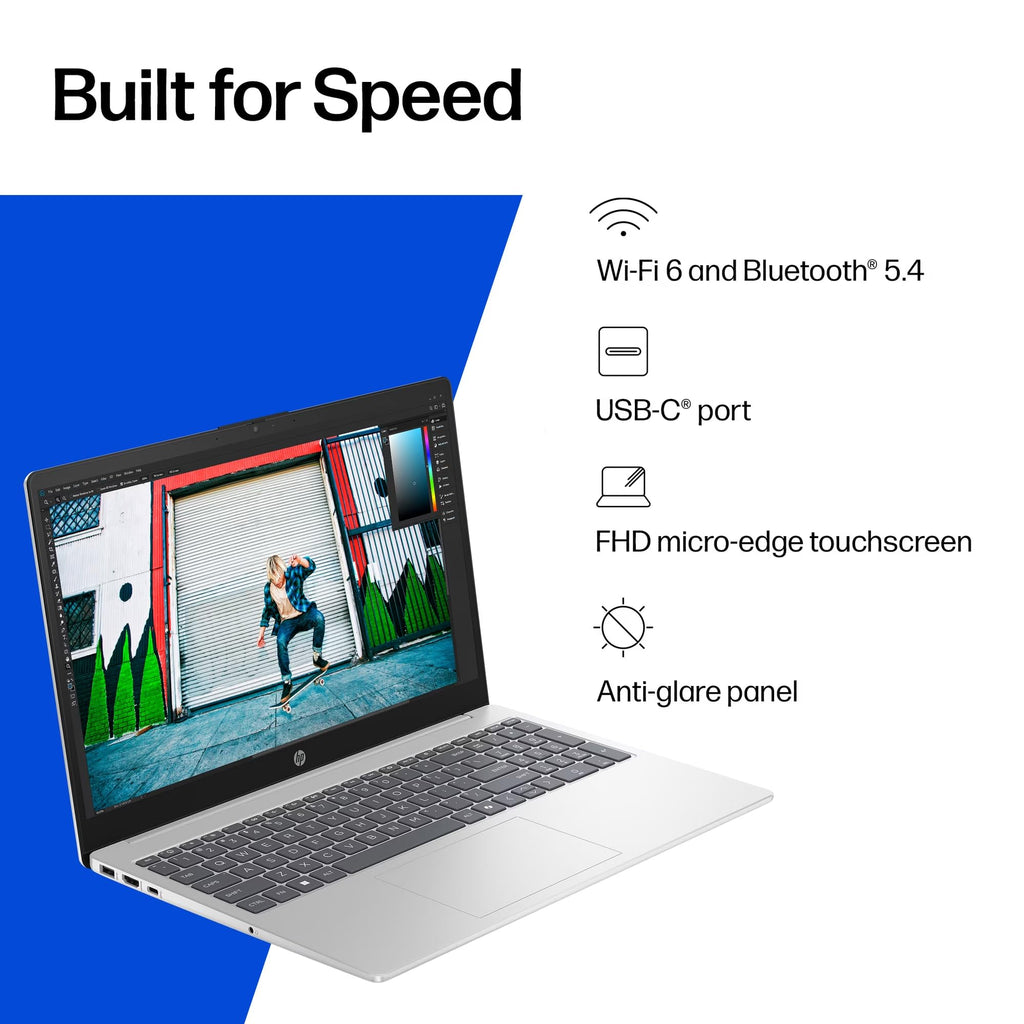 15.6" Full HD Touch Screen Laptop, Intel Core Ultra 5, 8GB RAM, 512GB SSD, Natural Silver S201