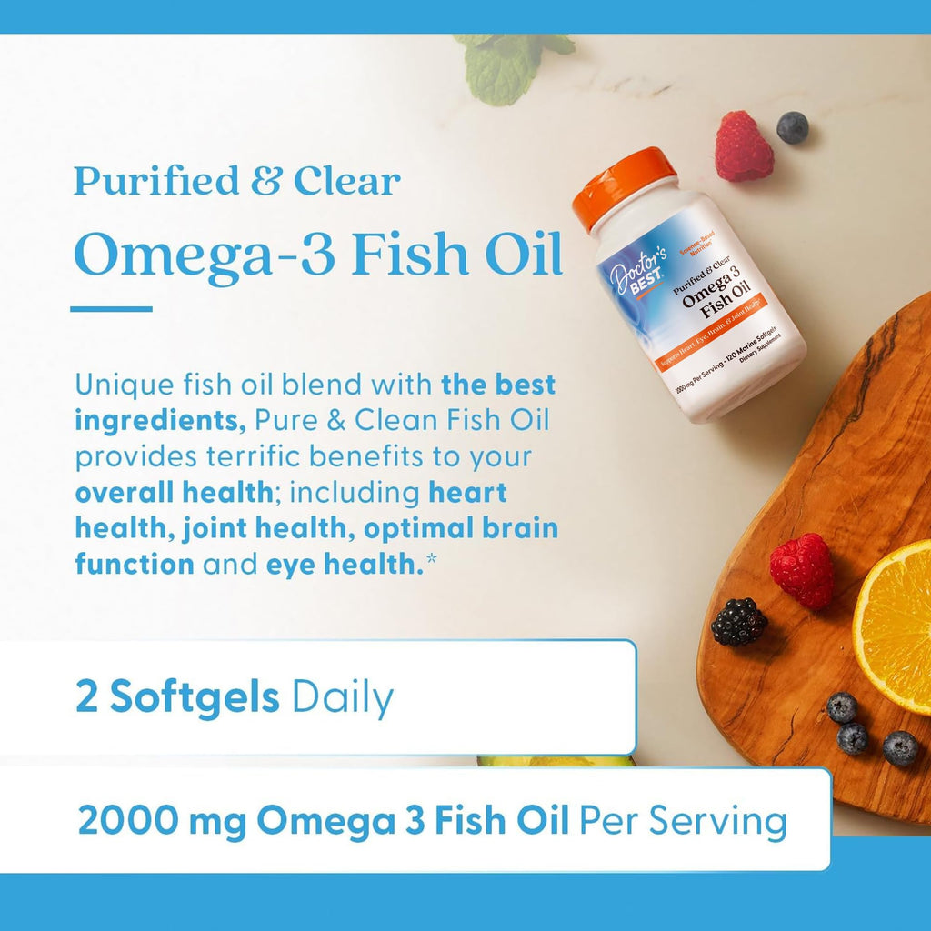 Omega 3 Fish Oil Supplement, Gluten Free, 120 Marine Softgels W53906