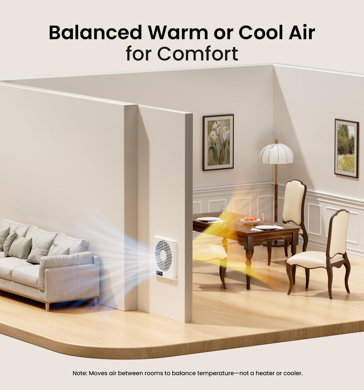 8" Room to Room Ventilation Fan with Remote U830