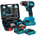 21V Brushless Cordless Drill with 2 Batteries & Charger U8082