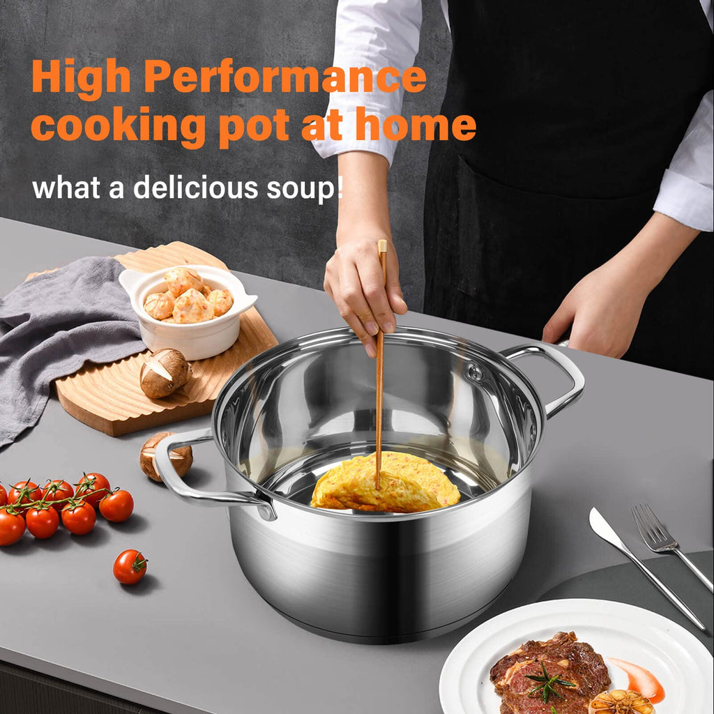 10 Quart Stainless Steel Stock Pot with Lid C8638