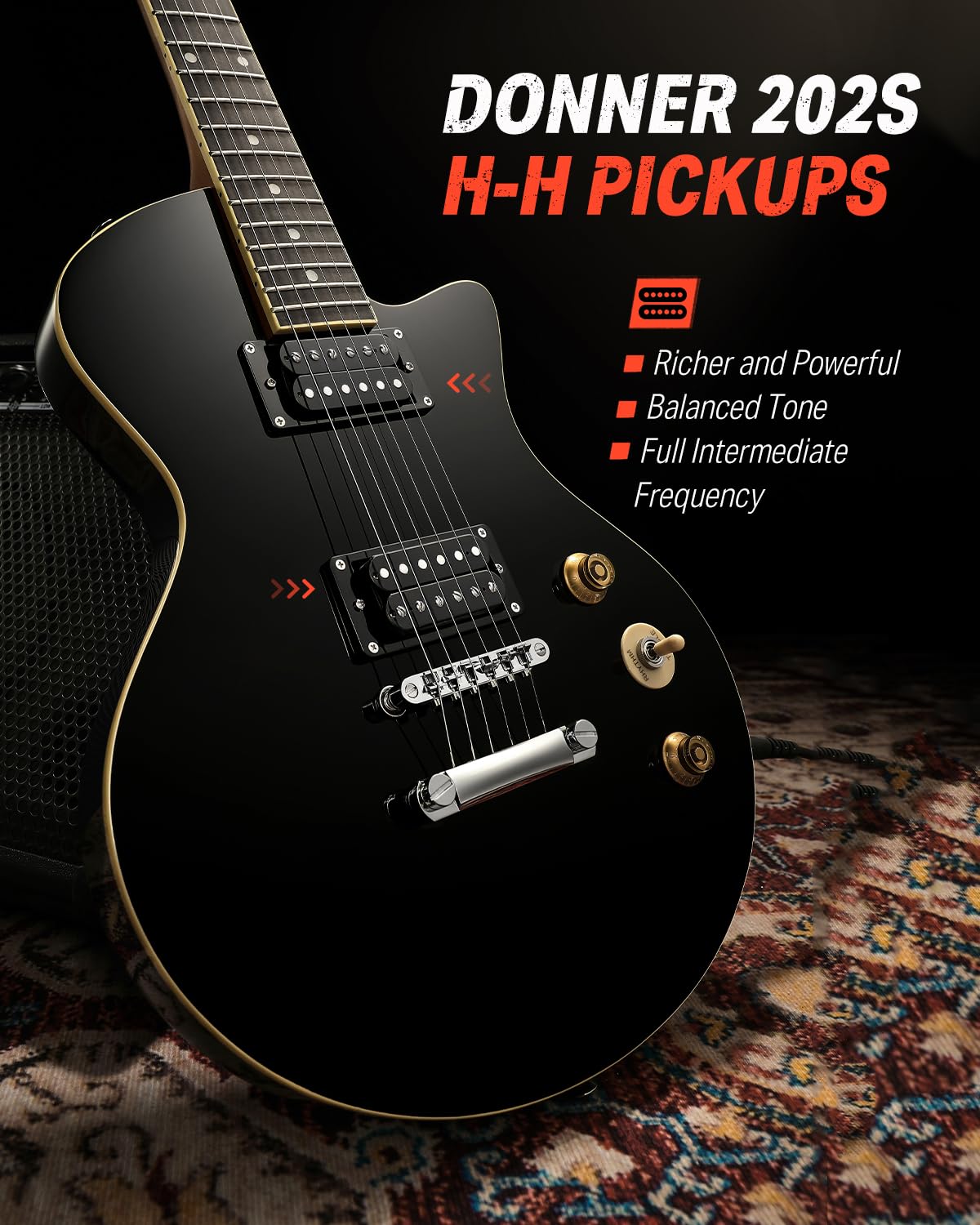 39" Electric Guitar with Dual Humbucker Pickups G296