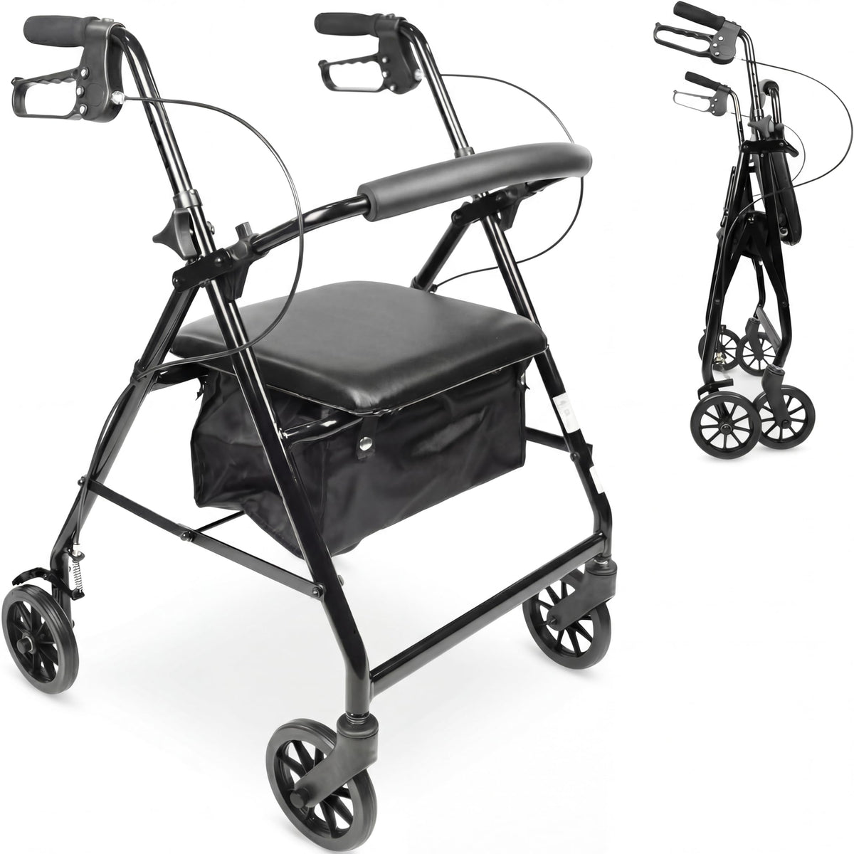 Foldable 4 Wheel Rollator Walker with Seat U971