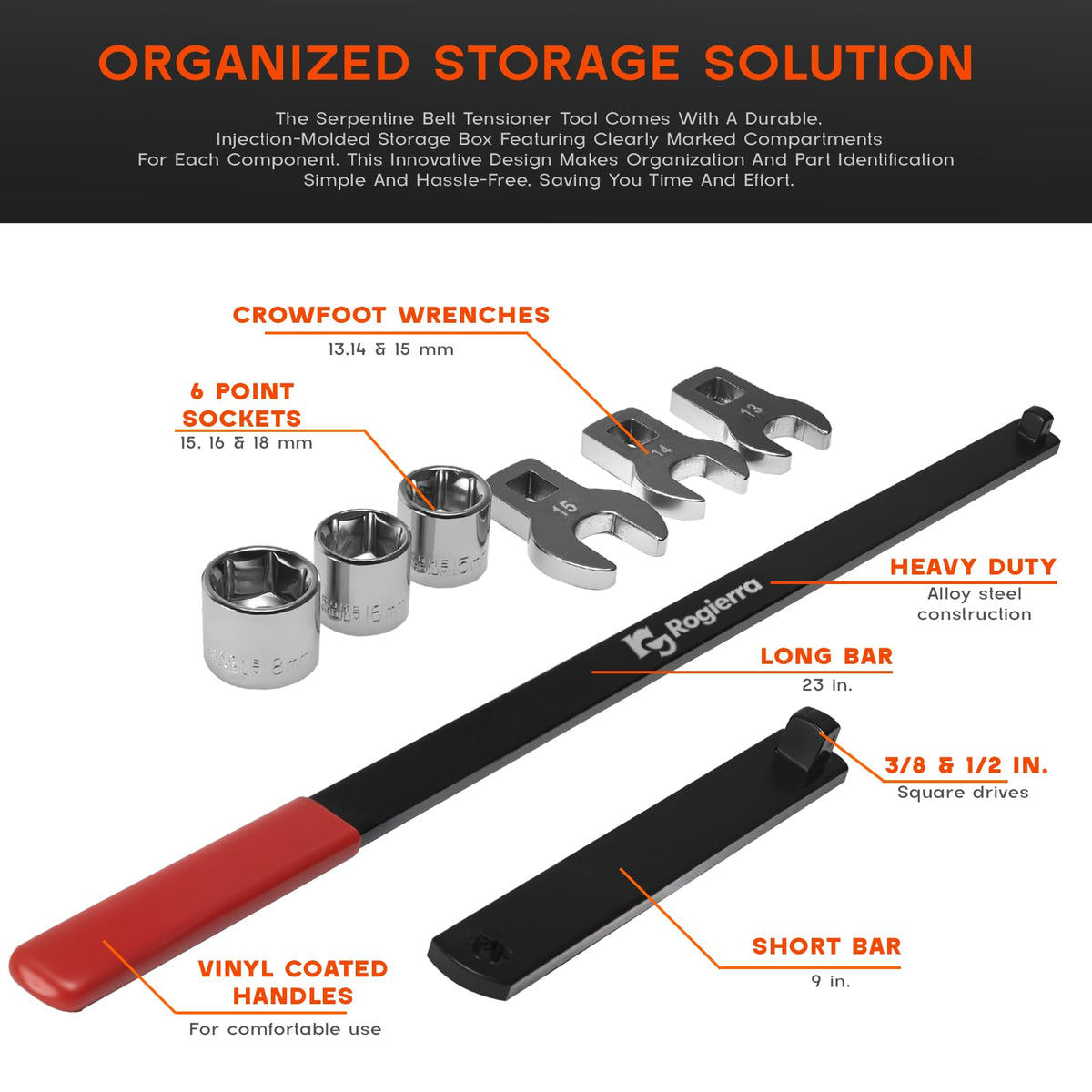 Universal Serpentine Belt Tool Kit, 8PCS K12913