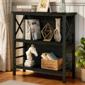 Black 3-Tier Metal Bookshelf S14496