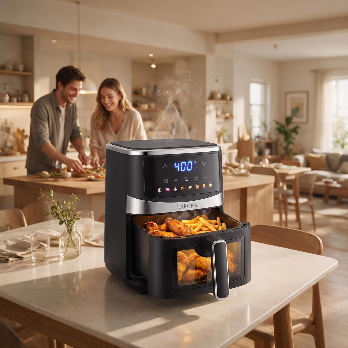 6 QT Family Size Air Fryer with Visible Cooking Window Z151