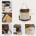 Crossbody Cylinder Bag Vegan Leather Q507209
