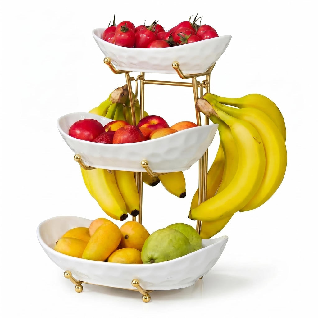 3 Tier Ceramic Fruit Bowl Stand H92731