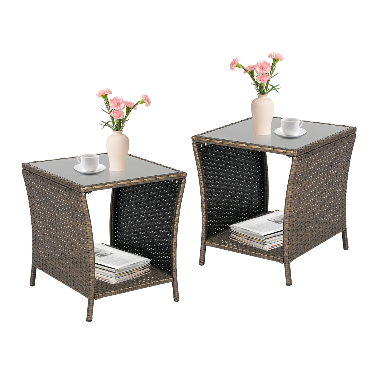PE Rattan Wicker Outdoor Side Table O194718