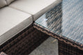 7 Pcs Rattan Wicker Sofa Set with Storage Box and Cushions Z403