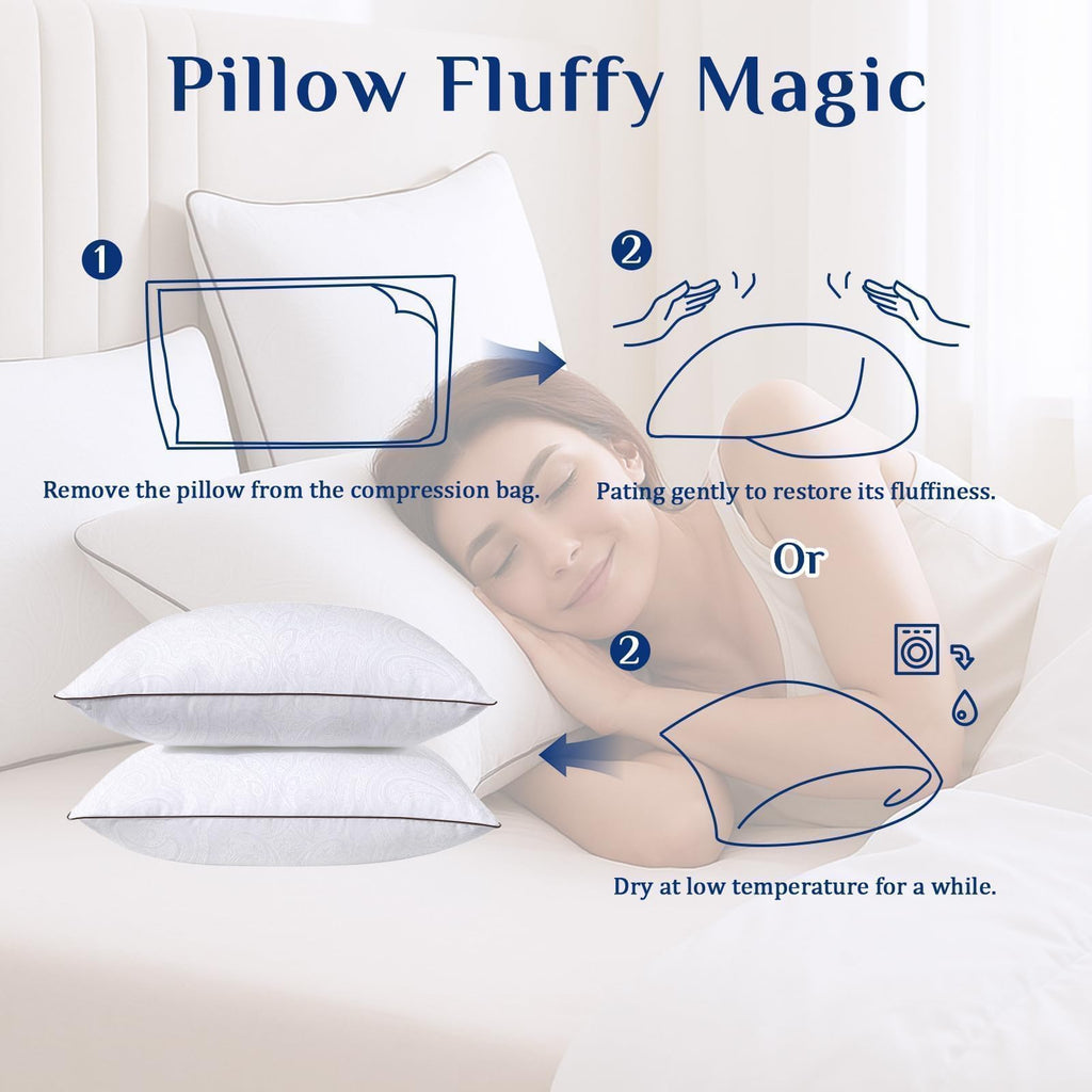 King Size Pillows 2 Pack Cooling Down Alternative D812177