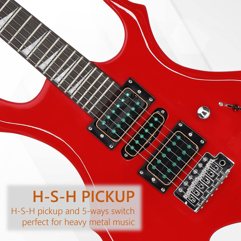 Red Electric Guitar Kit with Amplifier P691324