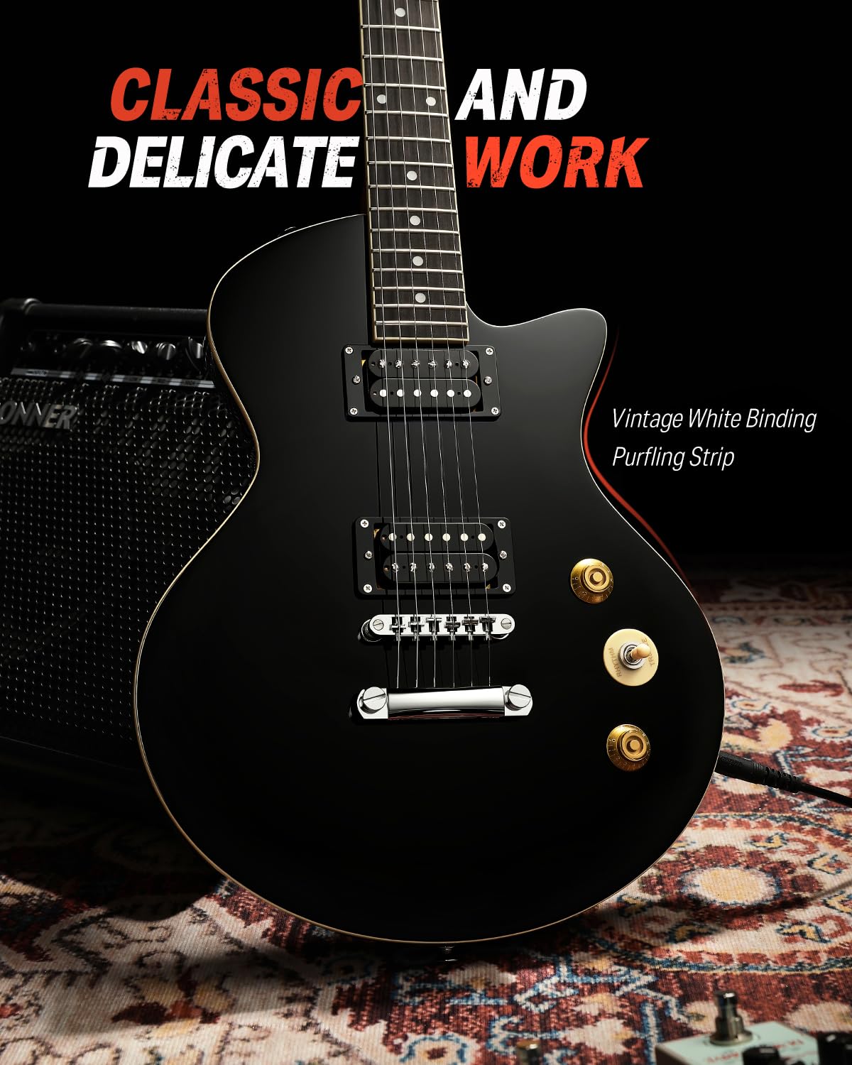 39" Electric Guitar with Dual Humbucker Pickups G296