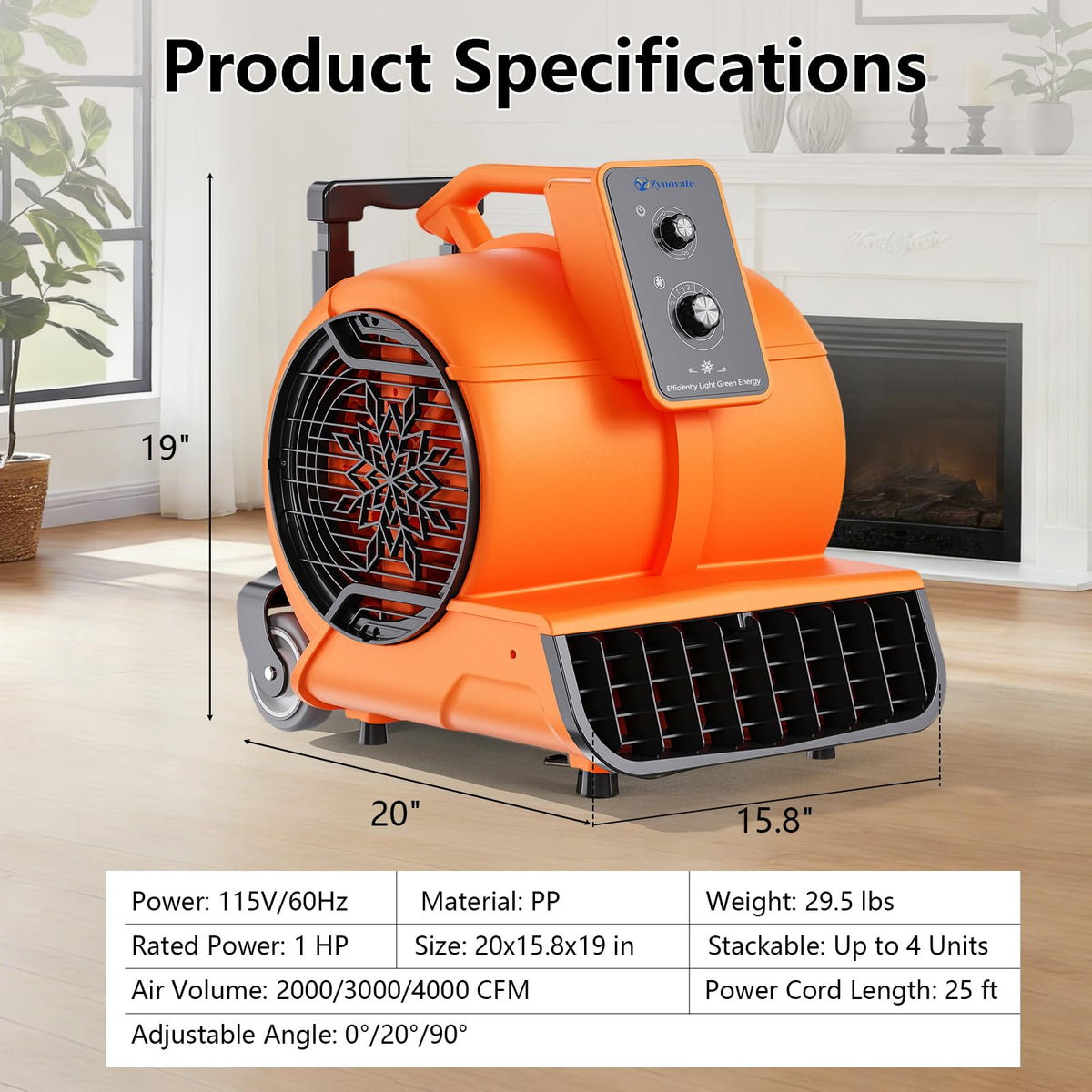 1 HP 4000 CFM Portable Air Mover G205025