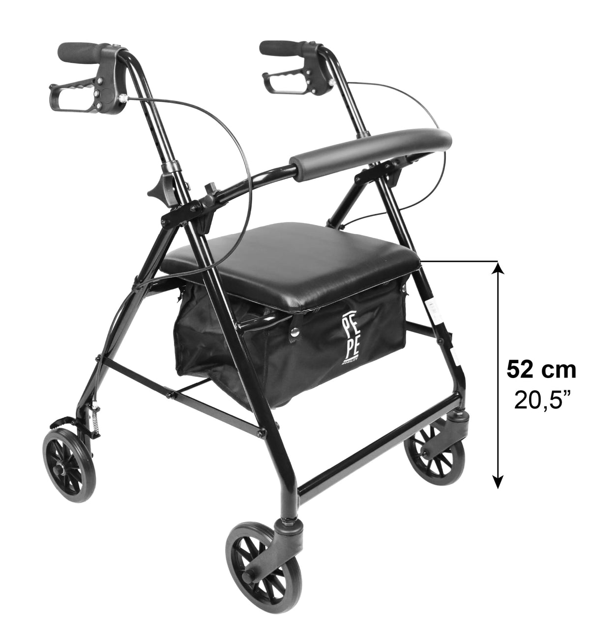 Foldable 4 Wheel Rollator Walker with Seat U971