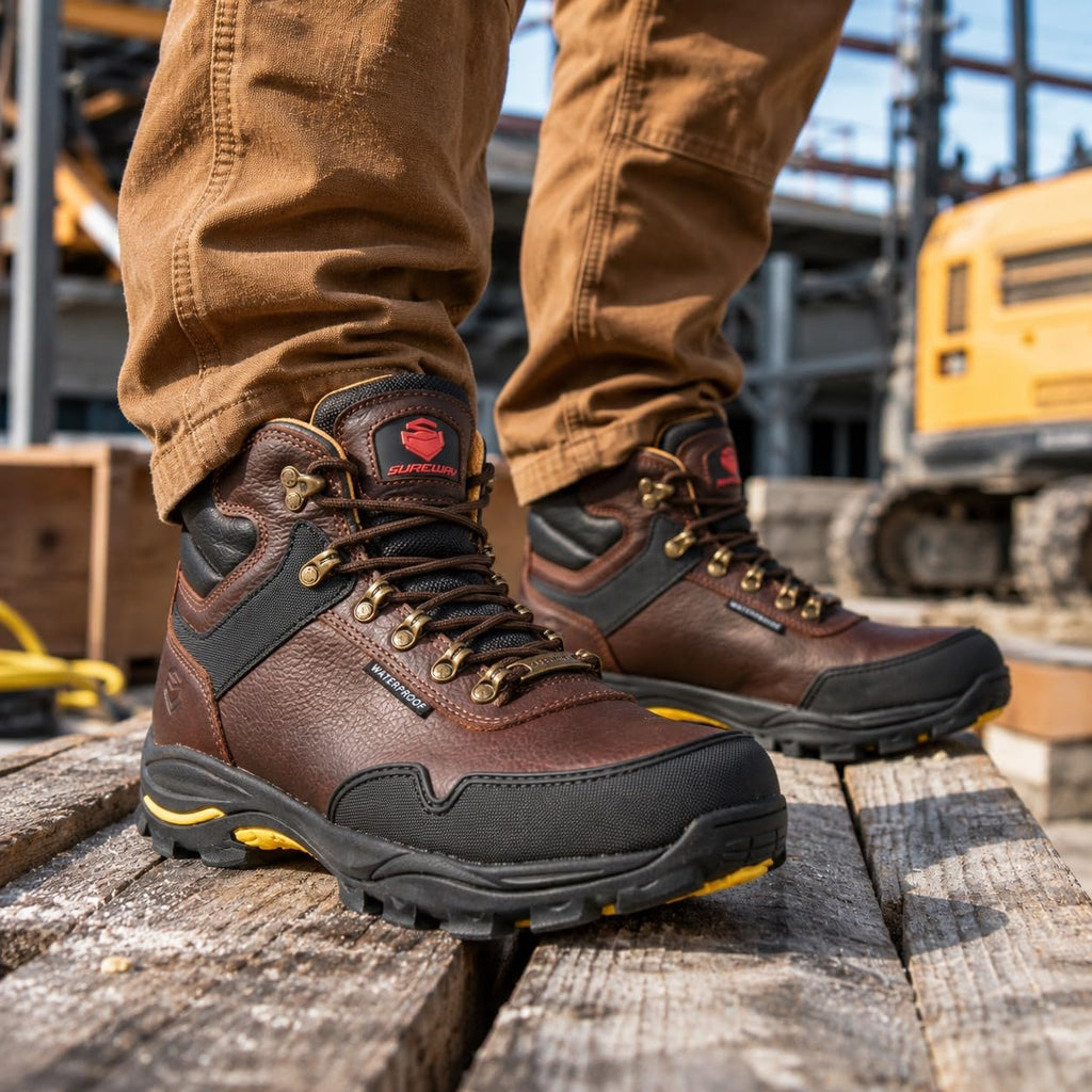 6 Inch Waterproof Leather Work Boots A37377