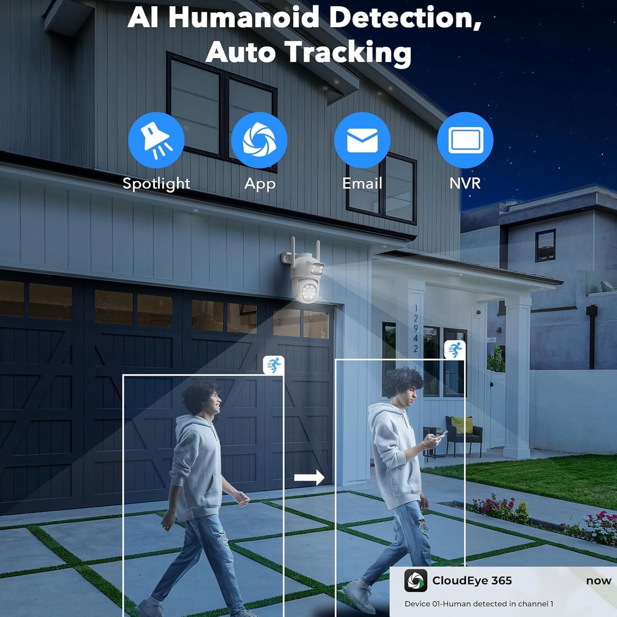 Wireless Outdoor 4 Cam Home Security Cameras System K952