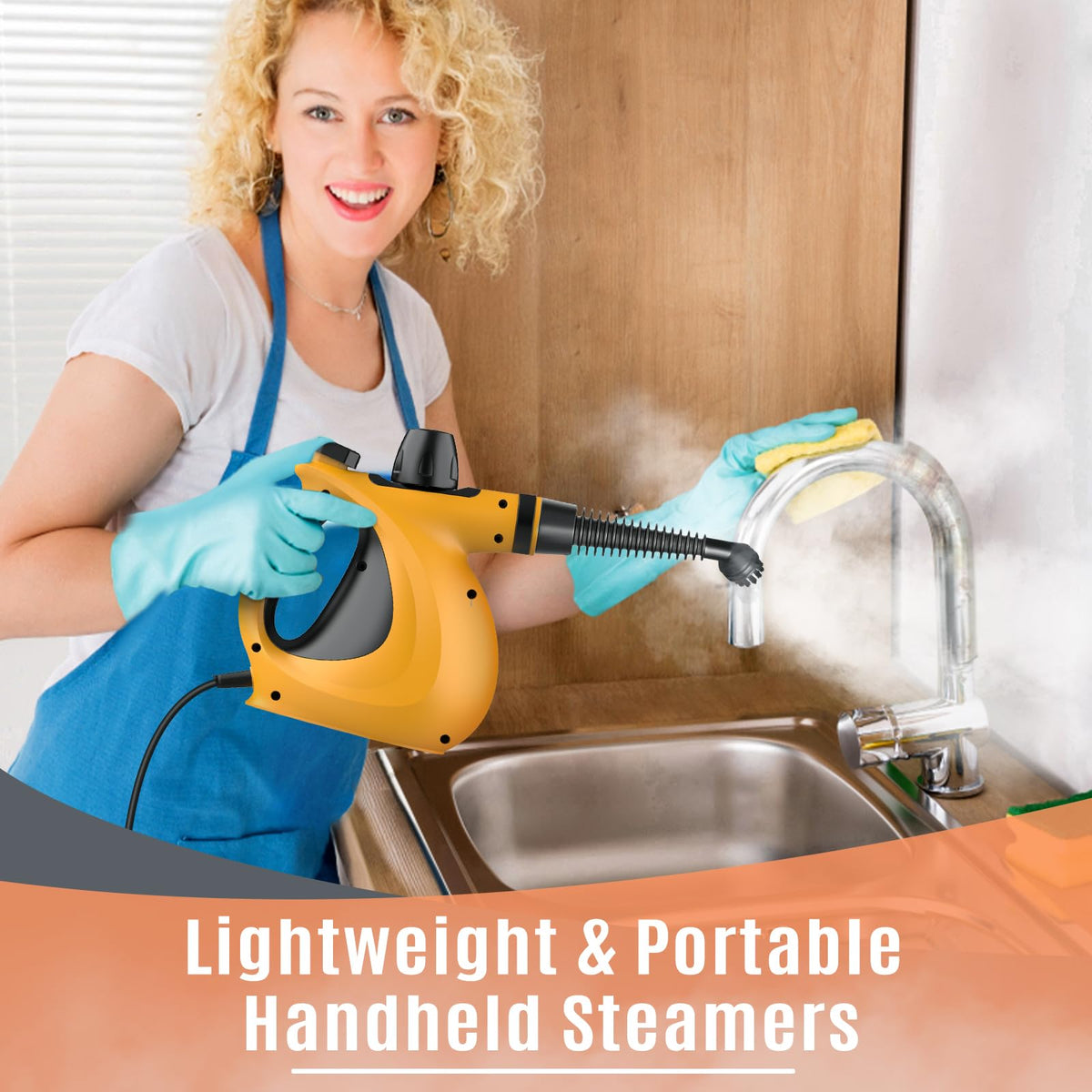 Pressurized Handheld Multi-Surface Natural Steam Cleaner with 12 pcs Accessories U7940