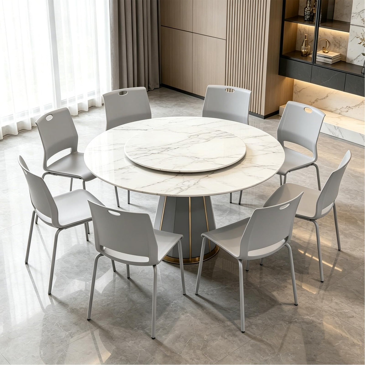Grey Stacking Guest Chairs Set of 4 J842713