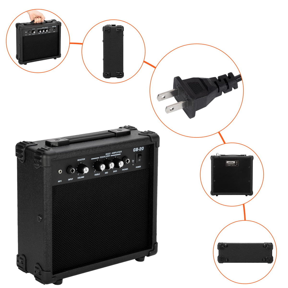 Red Electric Guitar Kit with Amplifier P691324
