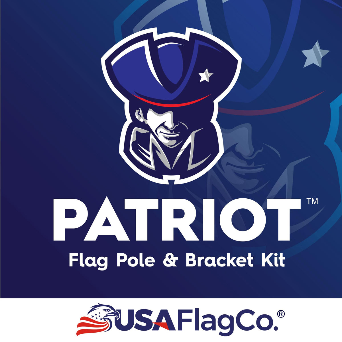 Flag Pole and Bracket Kit Brushed Aluminum Y3949