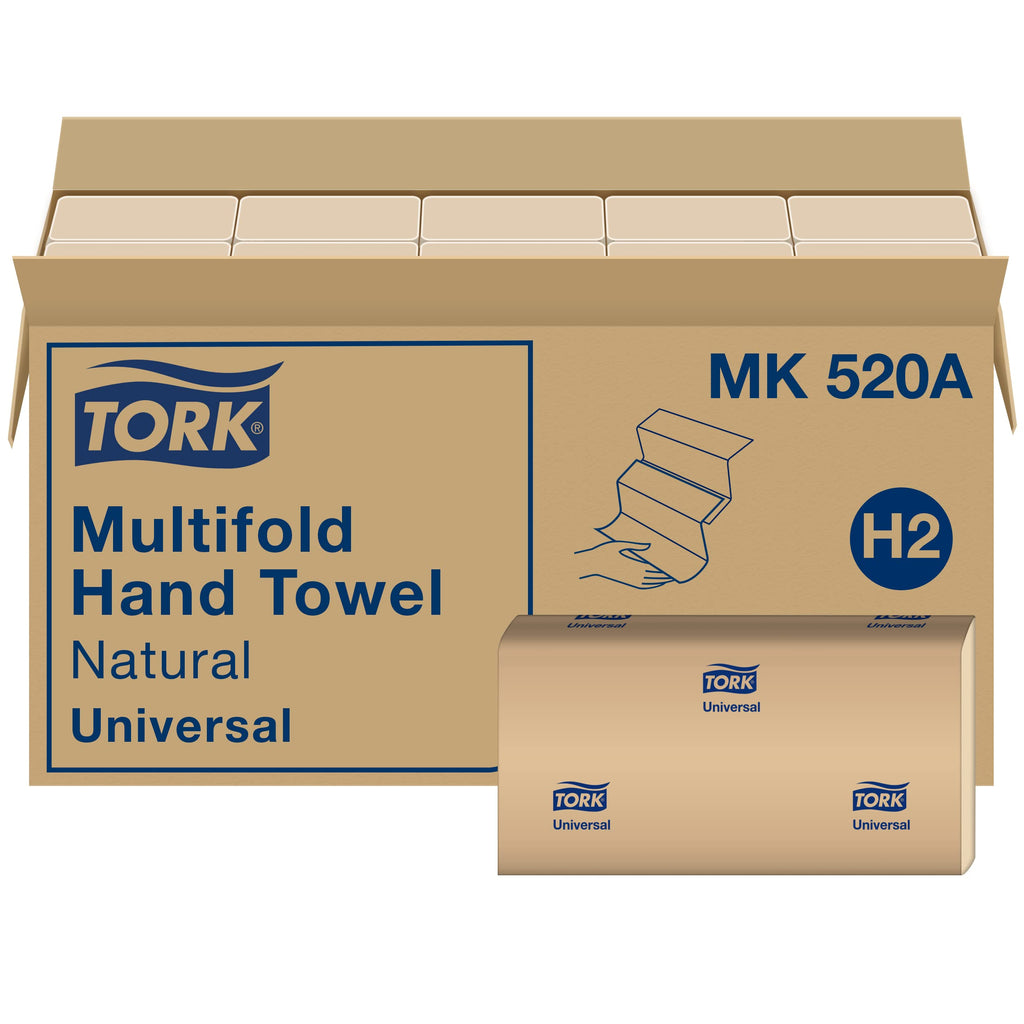 Paper Hand Towel Roll Natural H21 (6 Rolls) and Multifold Hand Towel Natural H2 (16 Packs) Y6884