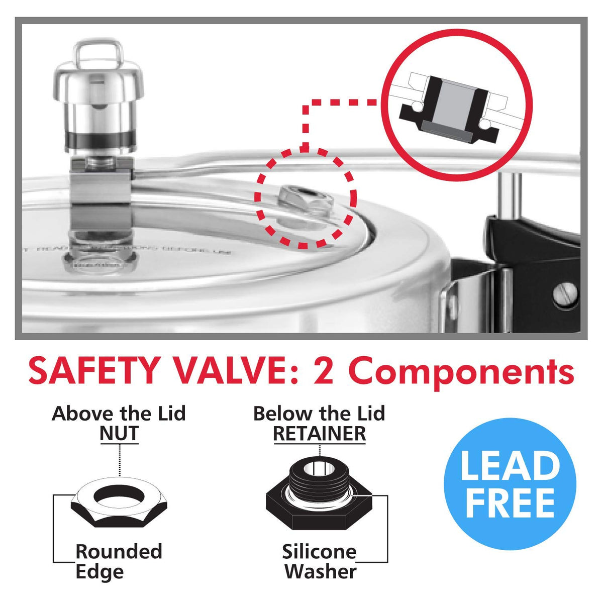 Aluminium Safety Valve for Pressure Cookers 1.5 to 14 Litre I71270