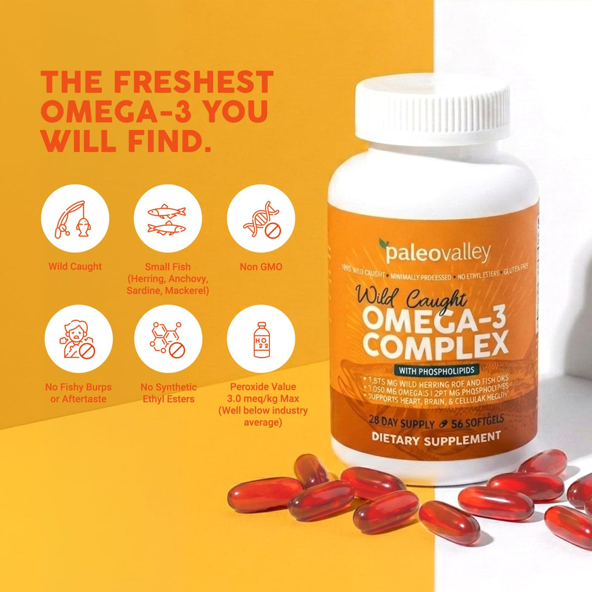Wild Caught Omega-3 Fish Oil 750mg DHA 187mg EPA T887658
