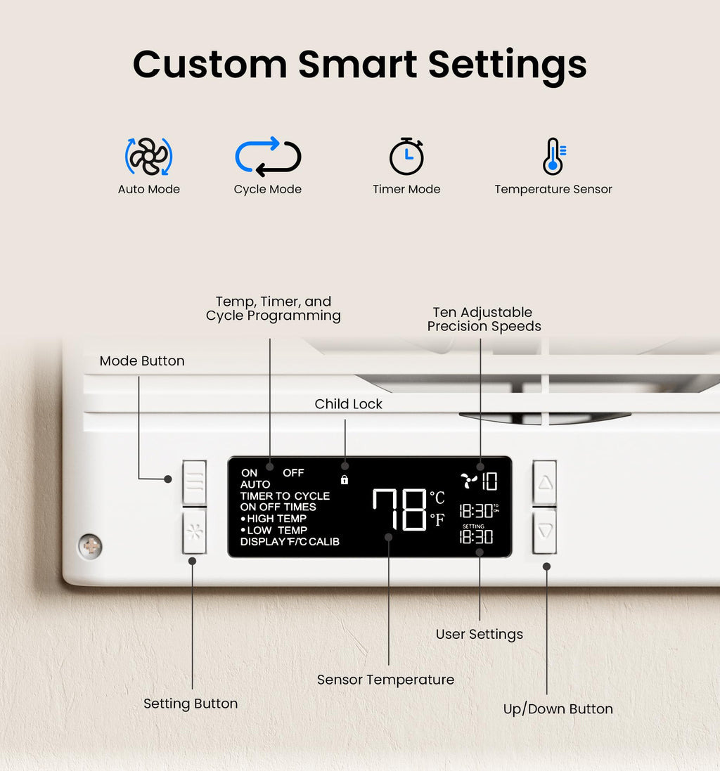 8" Room to Room Ventilation Fan with Remote U830