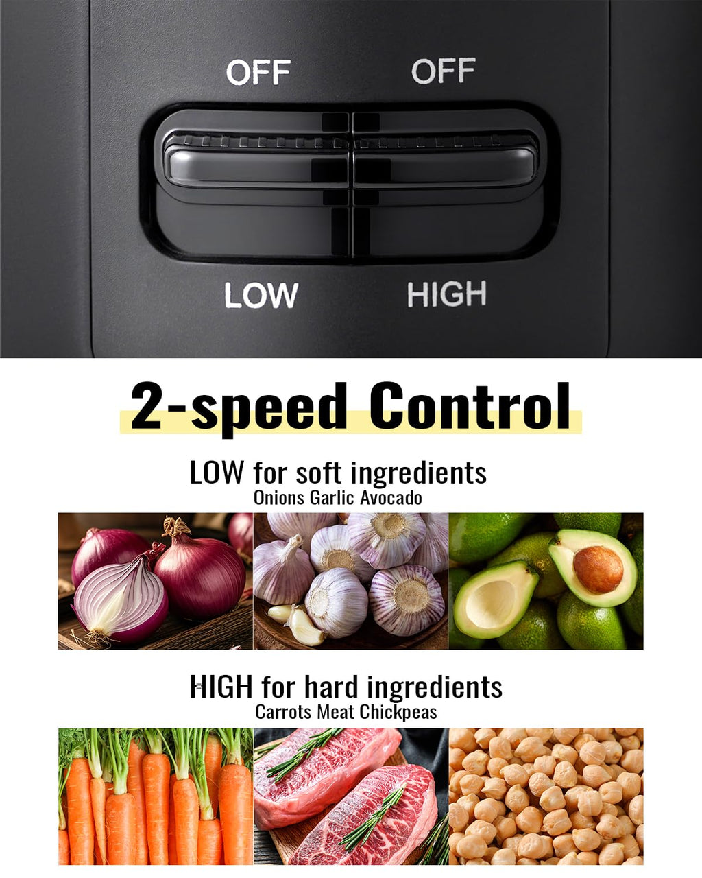 4 Cup Electric Food Processor with Stainless Steel Blades O6142