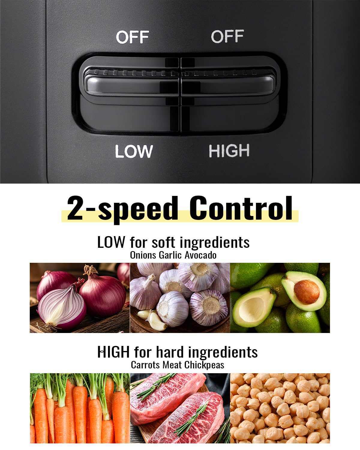 4 Cup Electric Food Processor with Stainless Steel Blades O6142