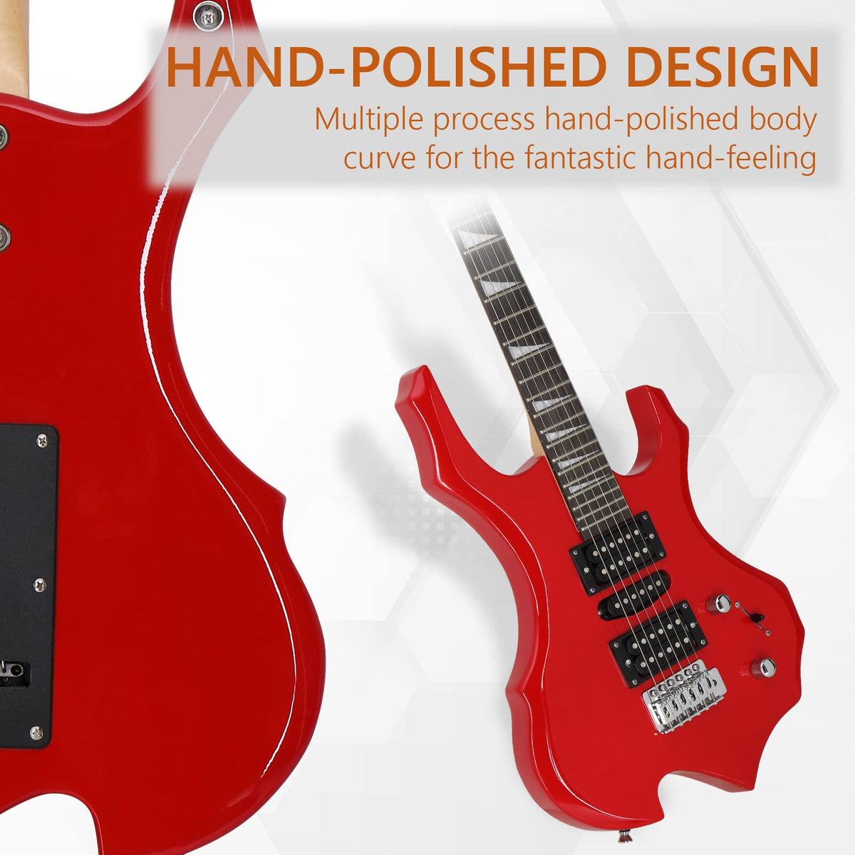 Red Electric Guitar Kit with Amplifier P691324
