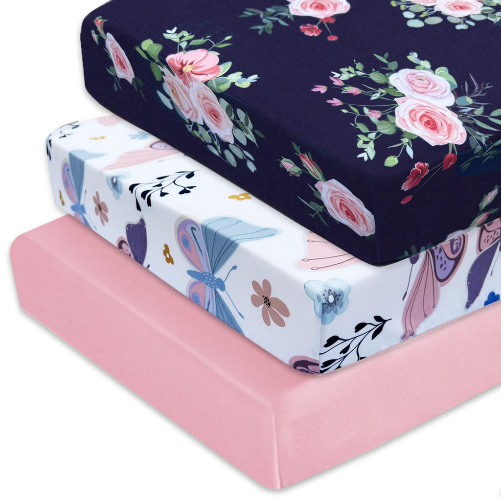 3 Pack Soft Crib Sheets 28'' X 52'' Microfiber Y26254