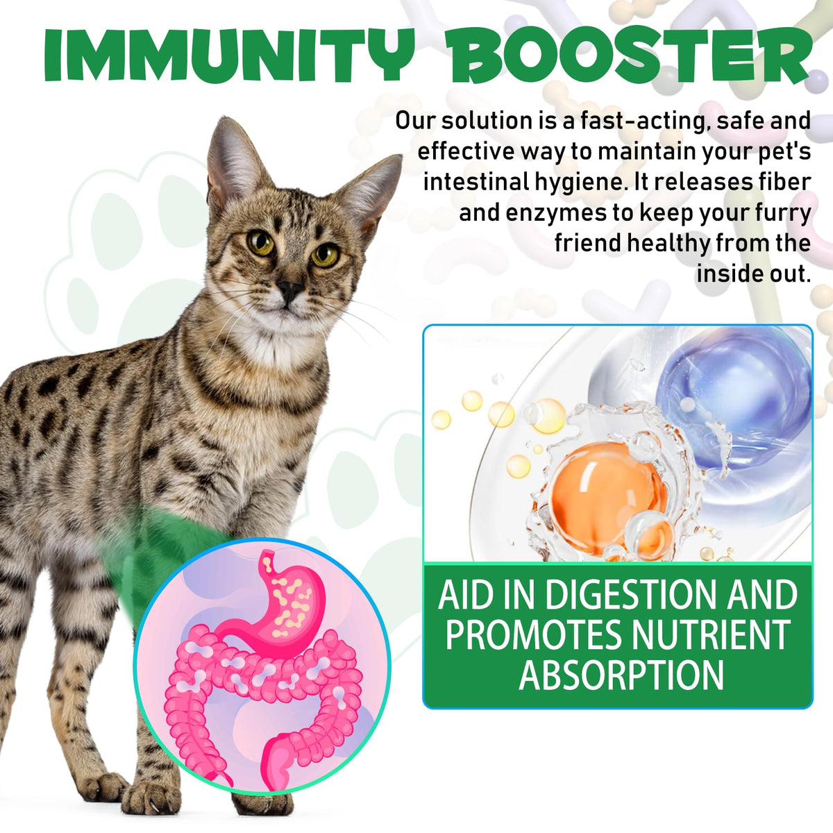 Natural Probiotic Digestive Support Supplement Drops for Cats F8263