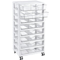 8 Tier Rolling Cart with Drawers E578