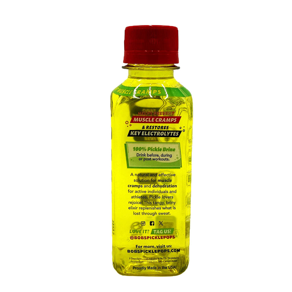 Electrolyte Pickle Shot Zero Caffeine & Gluten-Free 6.3 Oz (Pack of 18, Dill Pickle) D17751