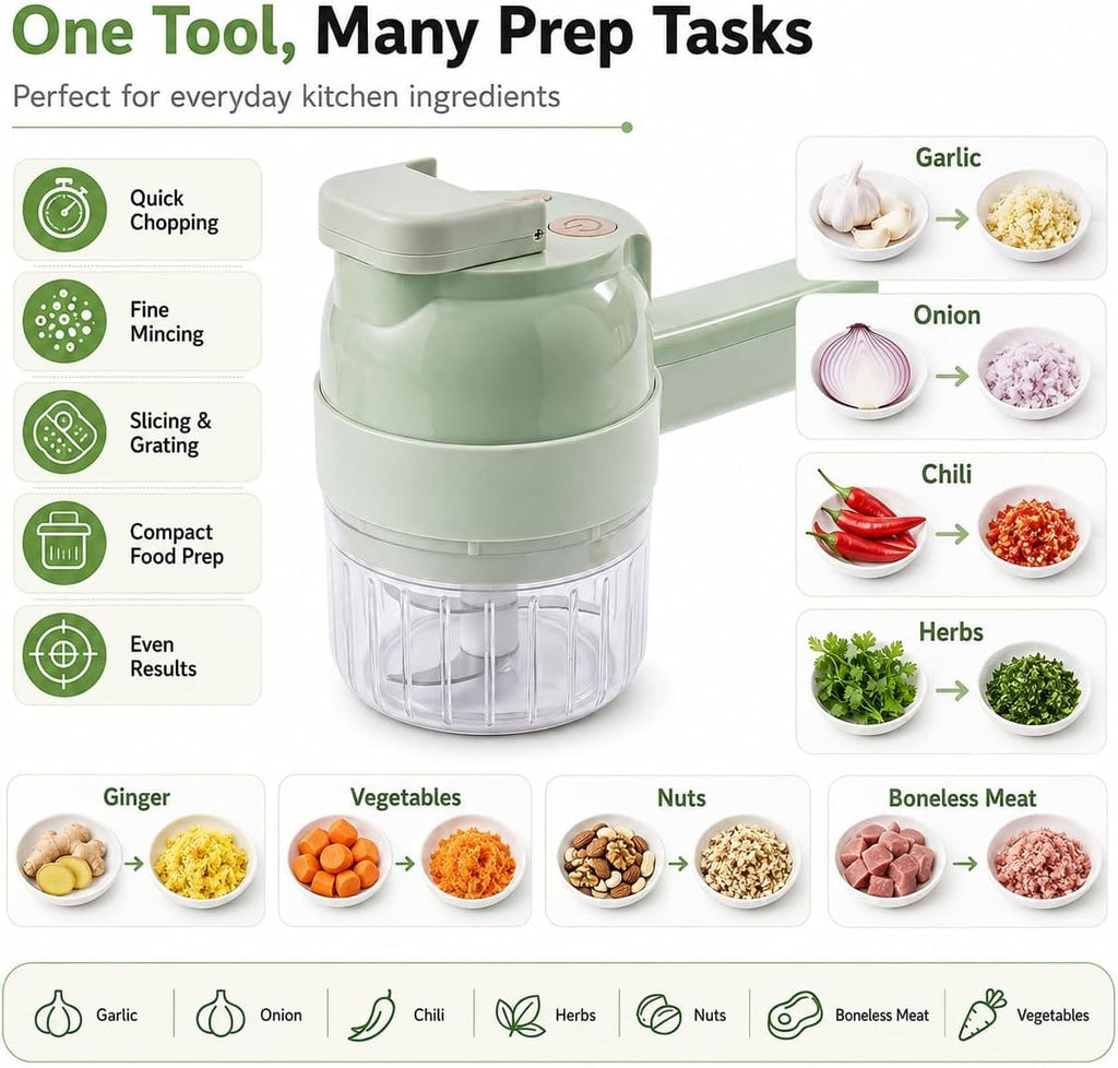 4 in 1 Handheld Electric Vegetable Chopper G7527