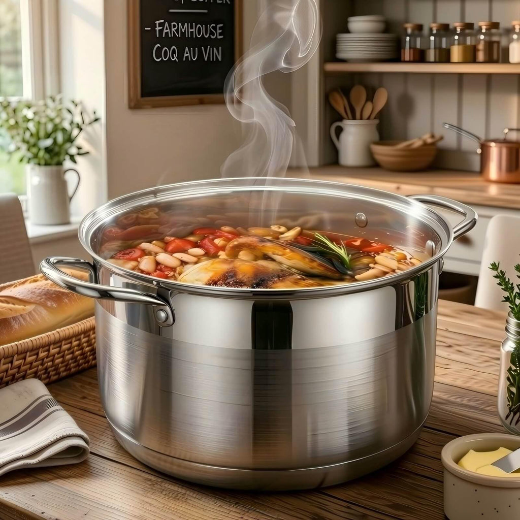 10 Quart Stainless Steel Stock Pot with Lid C8638