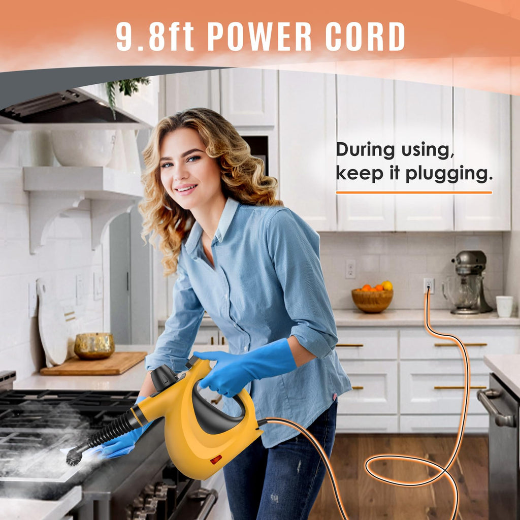 Pressurized Handheld Multi-Surface Natural Steam Cleaner with 12 pcs Accessories U7940