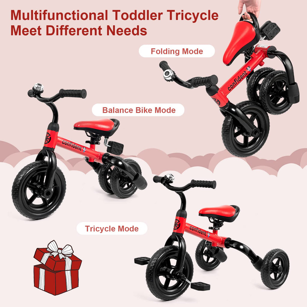 Tricycle for Toddlers 2-5 Years, 3 in 1 Folding Bike F4422