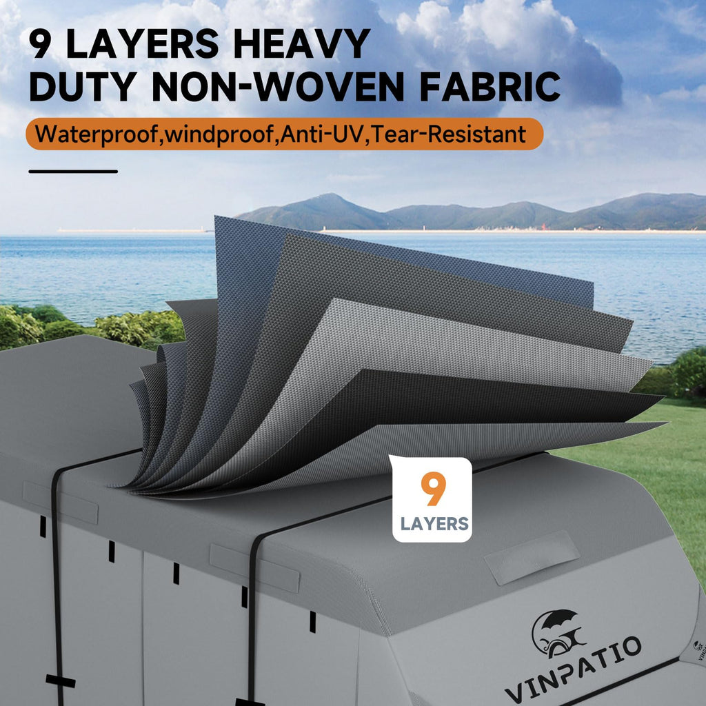 9 Layers Heavy Duty RV Trailer Cover Fits 14'-16' U3347