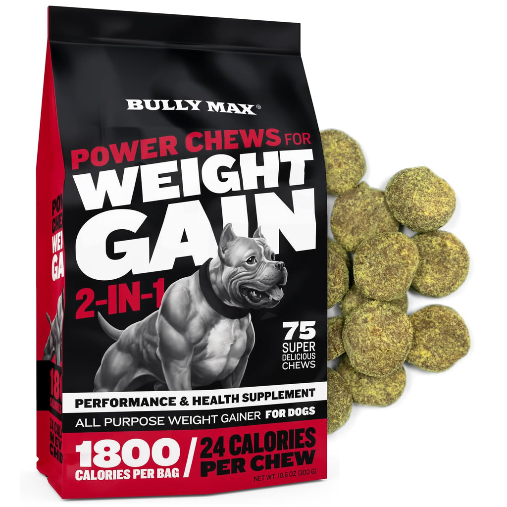 Dog Weight Gainer Soft Chews Liquid Gel Supplement & Muscle Builder Power Tabs Bundle U3271